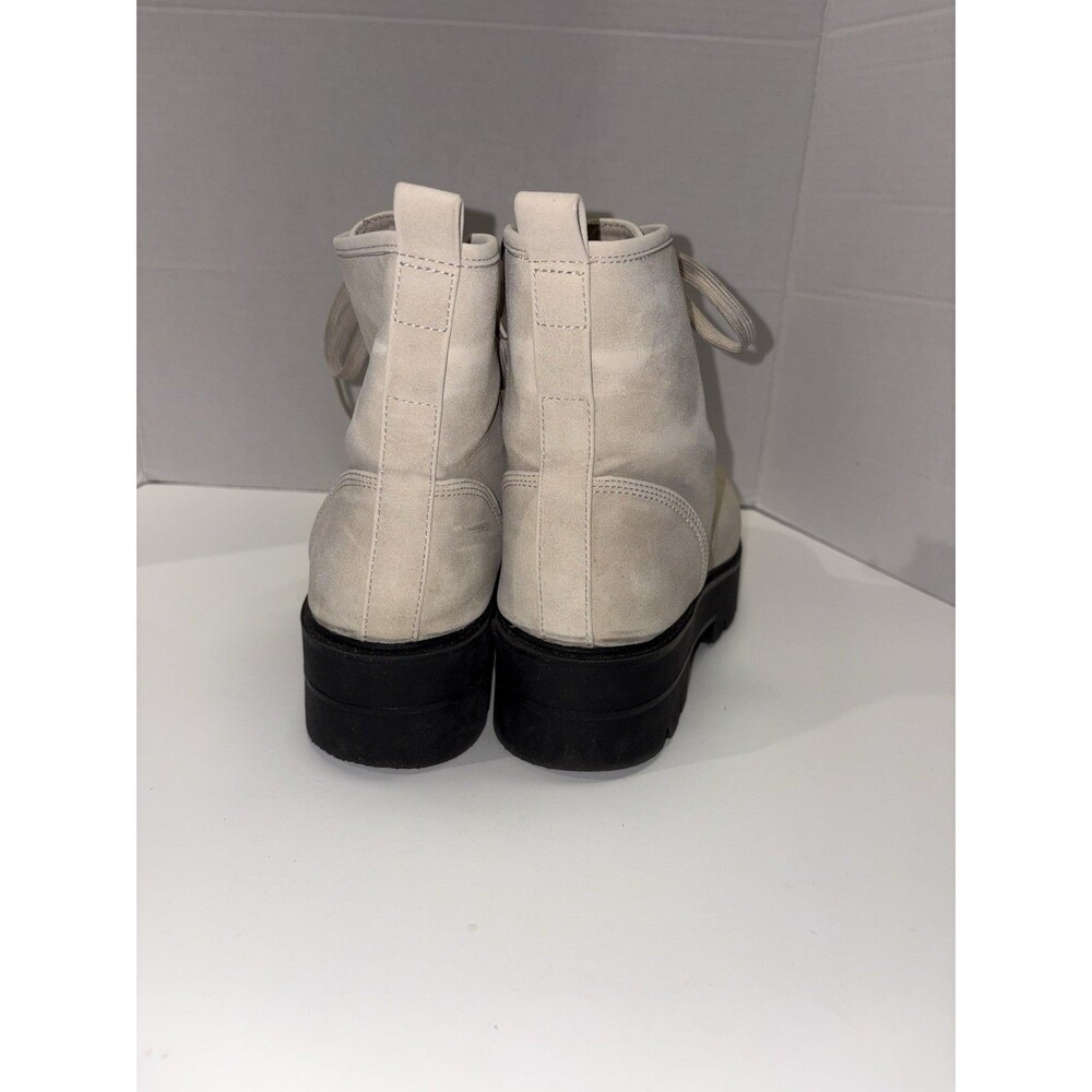 Torrid Mini Pouch Combat Boots Cream Black 10.5WW - Picture 4 of 8